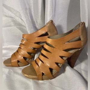 Franco Sarto Leather Cutout Sandal